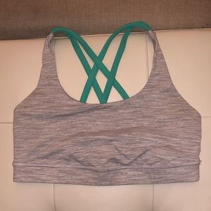 lululemon striped energy bra